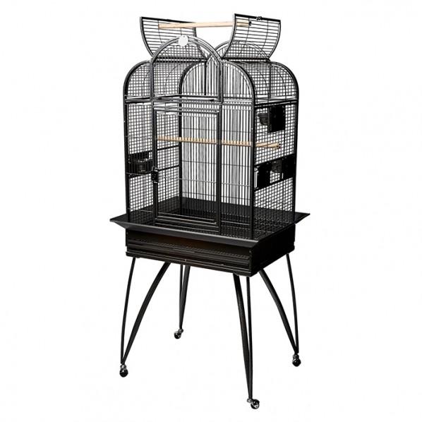 Avi One 826 Parrot Cage Silver & Black - PetBuy