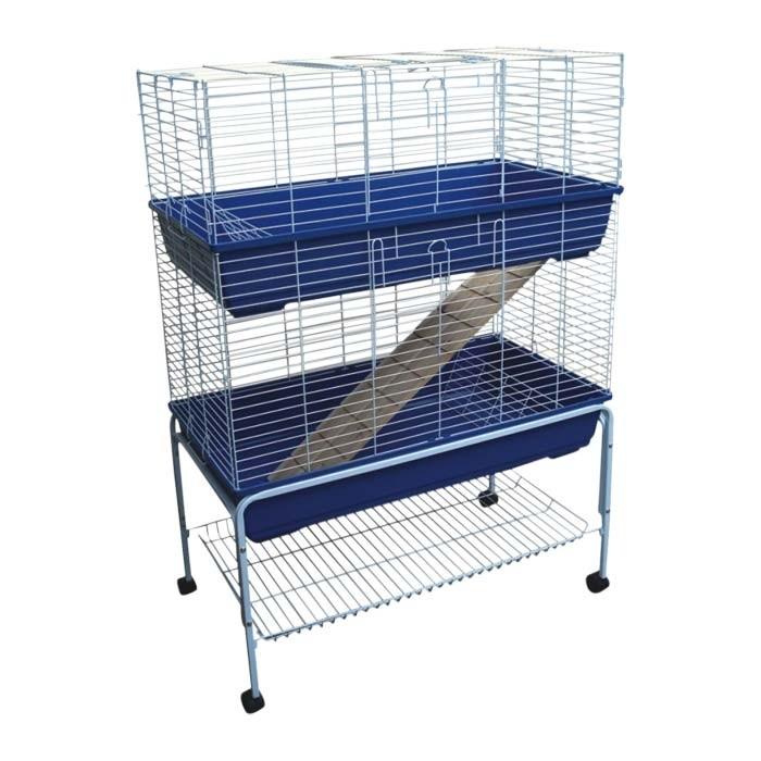 Bono Fido Double Storey Rabbit Cage With Stand - PetBuy