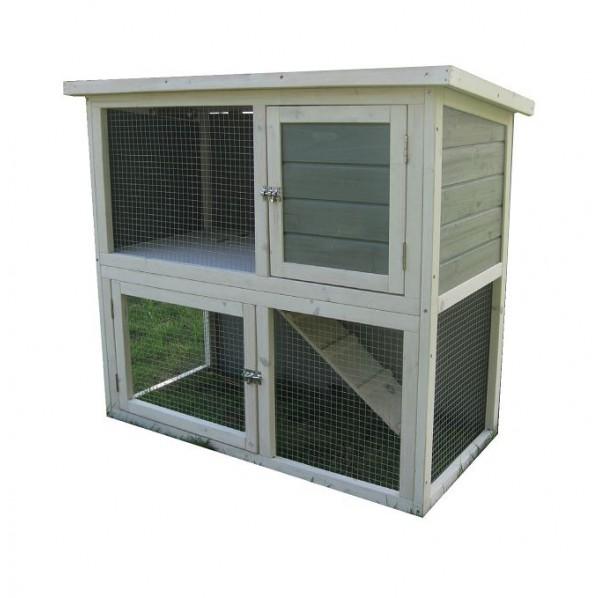 Bono Fido White 2 Storey Hutch - PetBuy