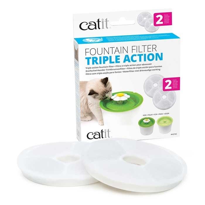 Catit Senses 2.0 Water Softening Cat Fountain Filter 2 Pack - PetBuy