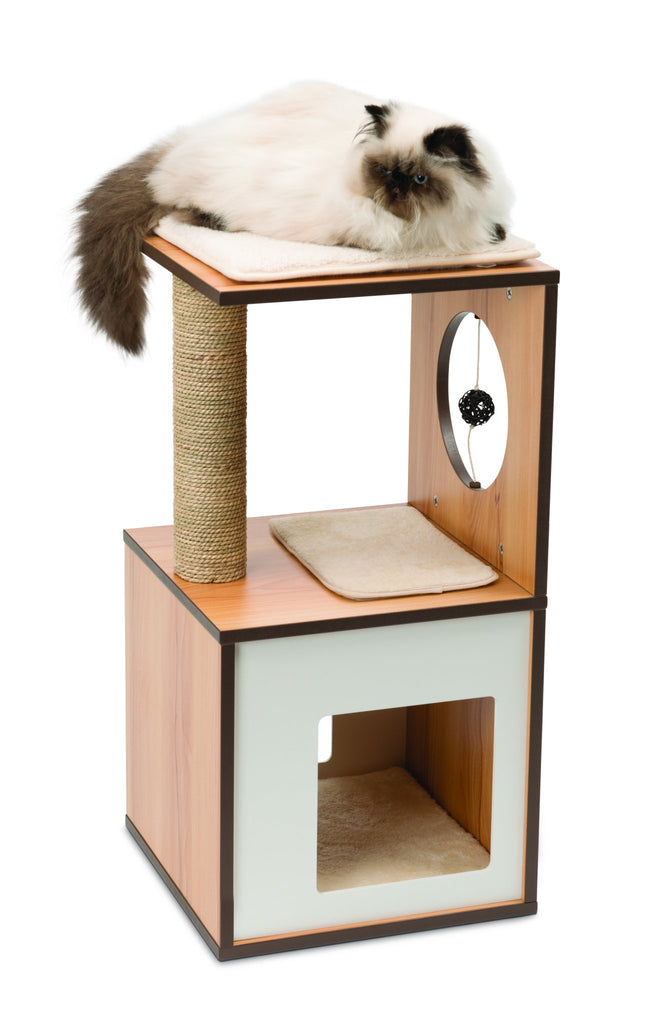 Catit Vesper Cat Scratcher Box Small Walnut - PetBuy