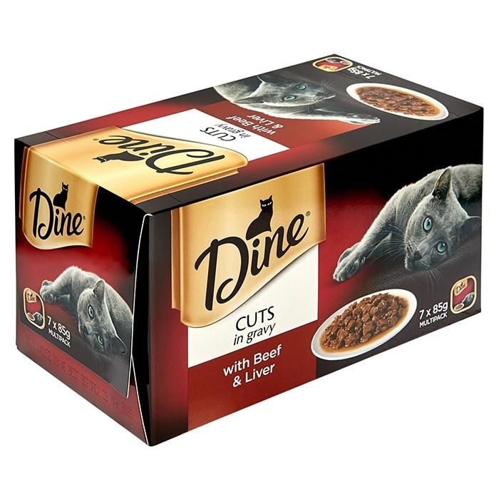 Dine Daily Beef & Liver In Rich Gravy Cat Can 85g 7 Pack x6 - PetBuy