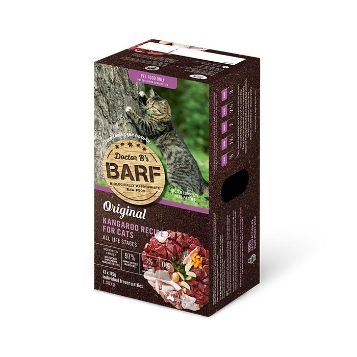 Doctor B's Barf Frozen Kangaroo Cat Patties 1.38kg - PetBuy