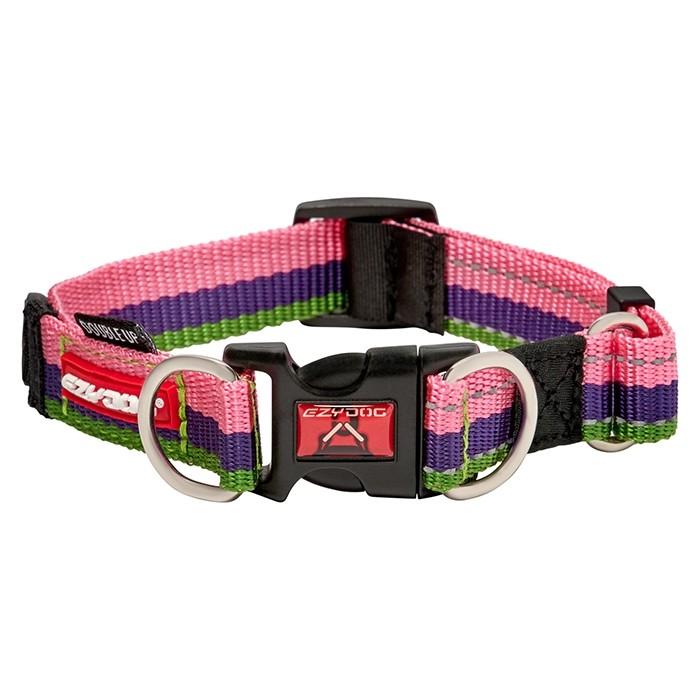 EzyDog Double Up Dog Collar Bubblegum - PetBuy