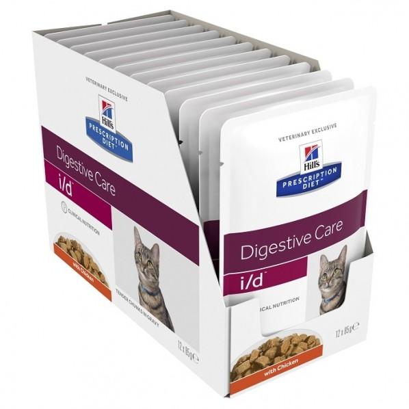 Hill's Prescription Diet i/d Chicken Feline Pouch 85gx12 - PetBuy