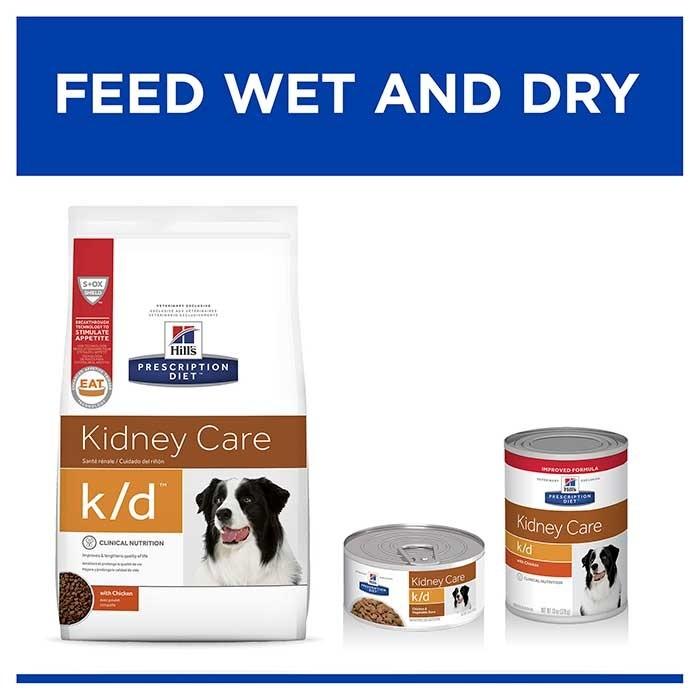 Hill's Prescription Diet K/D Kidney Care Chicken Adult Dog Can 12 x 370g - PetBuy