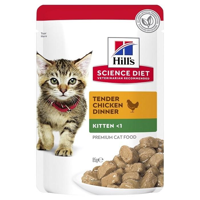 Hill's Science Diet Chicken Kitten Wet Pouch 85g x12 - PetBuy