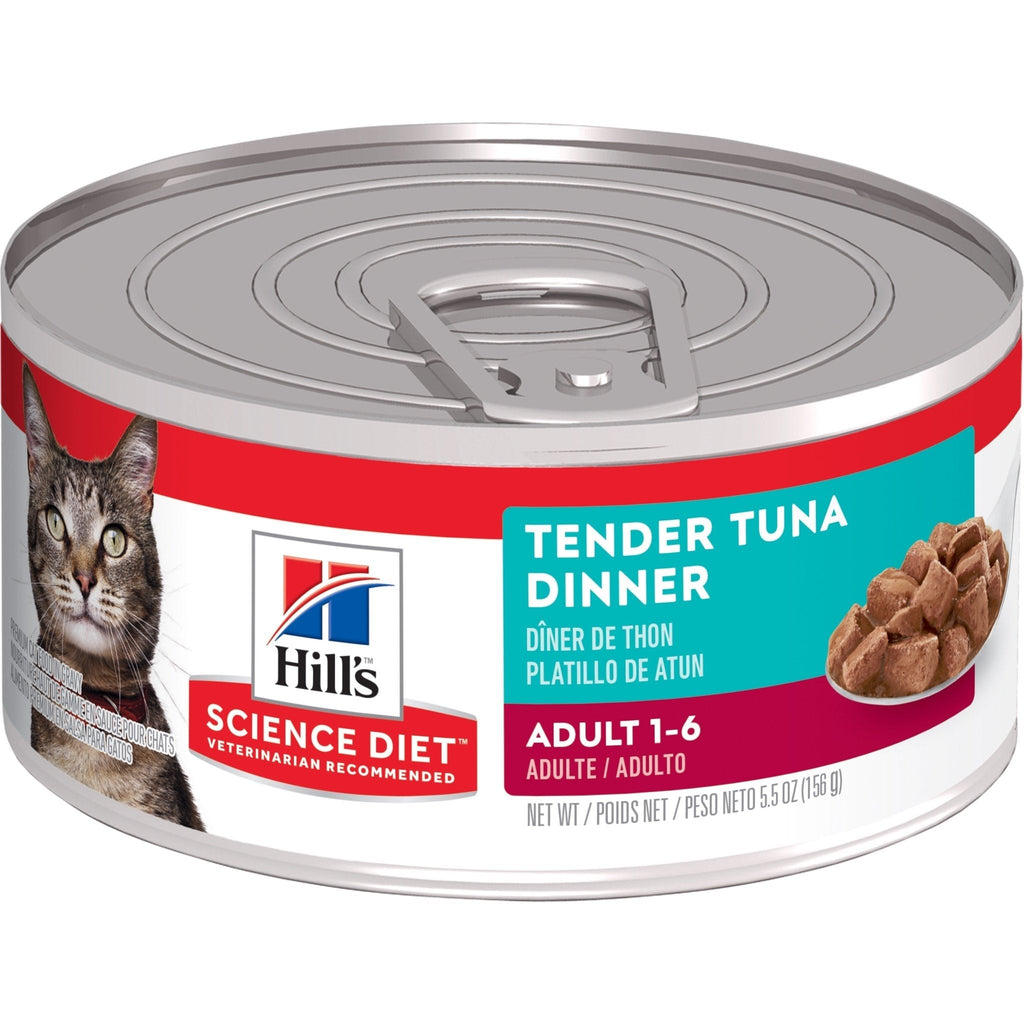 Hill's Science Diet Tender Tuna Dinner Adult Cat Food 156g x24 - PetBuy