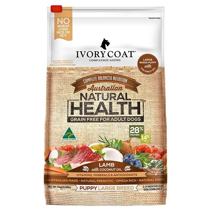 Ivory Coat Grain Free Large Breed Lamb Puppy Food 13kg - PetBuy