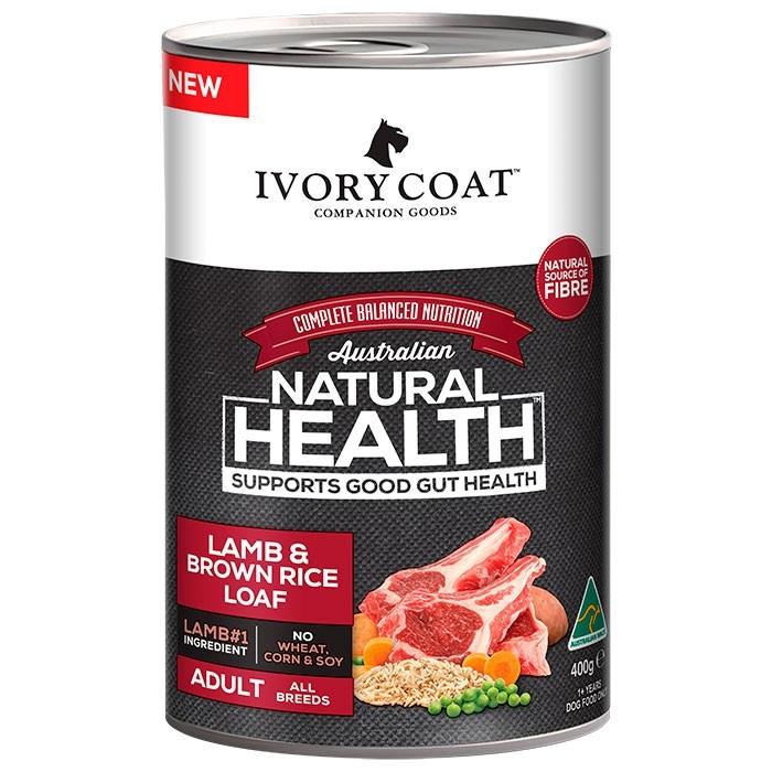 Ivory Coat Wholegrain Lamb & Brown Rice Adult Dog Loaf 400g - PetBuy