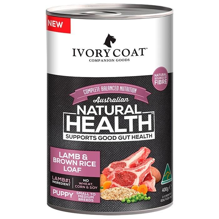 Ivory Coat Wholegrain Lamb & Brown Rice Puppy Loaf 400g - PetBuy