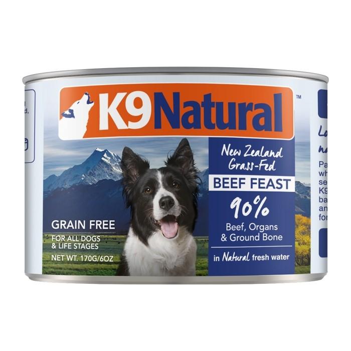 K9 Naturals Beef Adult Dog Can 170g - PetBuy