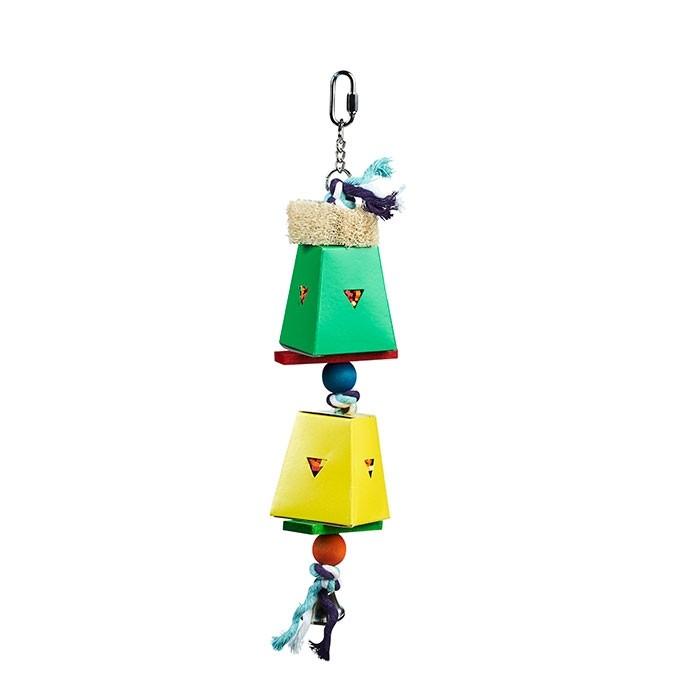 Kazoo 2 Tier Dual Cardboard Foraging Box Bird Toy Small - PetBuy