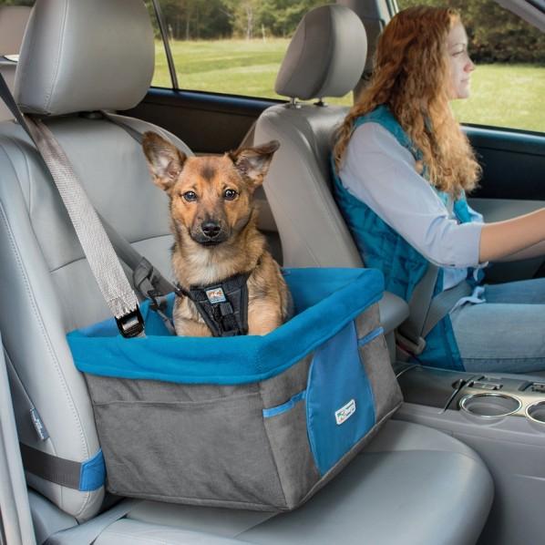 Kurgo Heather Booster Seat - Charcoal - PetBuy