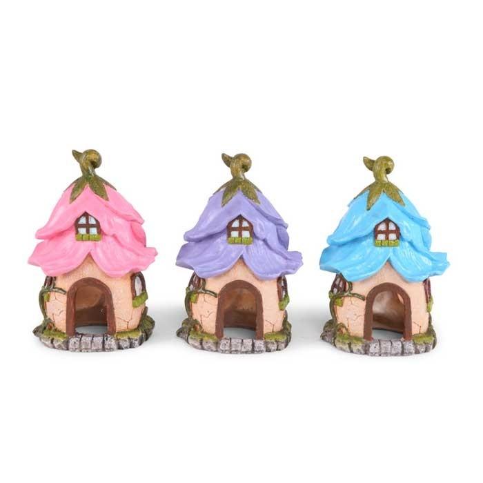 Let's Decorate Fairy House Aquatic Ornament Mixed Colour Sm - PetBuy