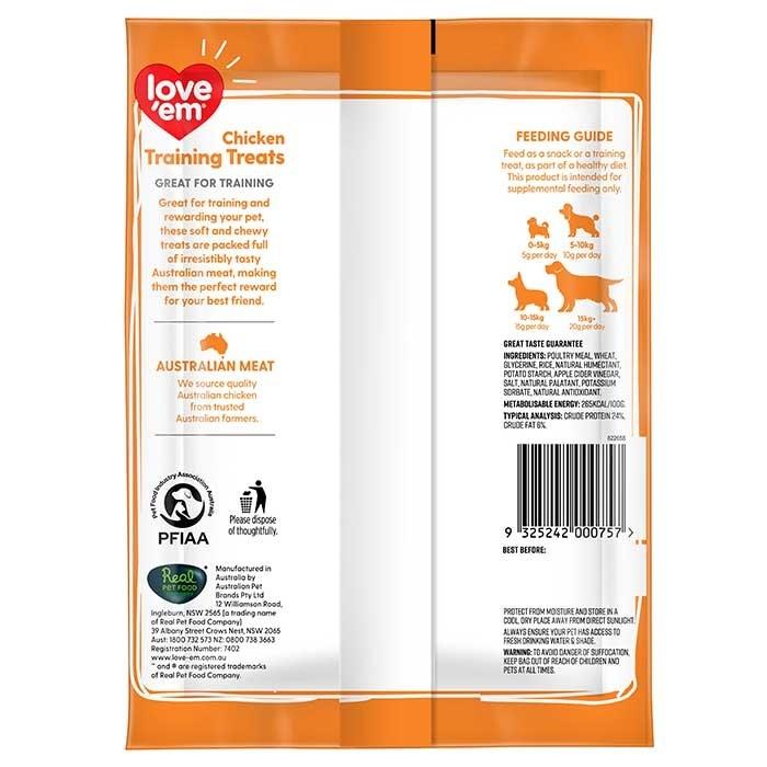 Love Em Chicken Training Treats Dog Treat 200g - PetBuy