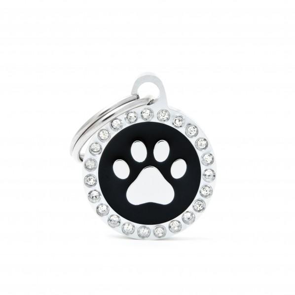 My Family Glam Paw Dog ID Tag Black - PetBuy