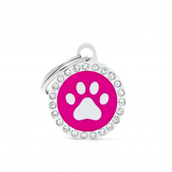 My Family Glam Paw Dog ID Tag Pink - PetBuy
