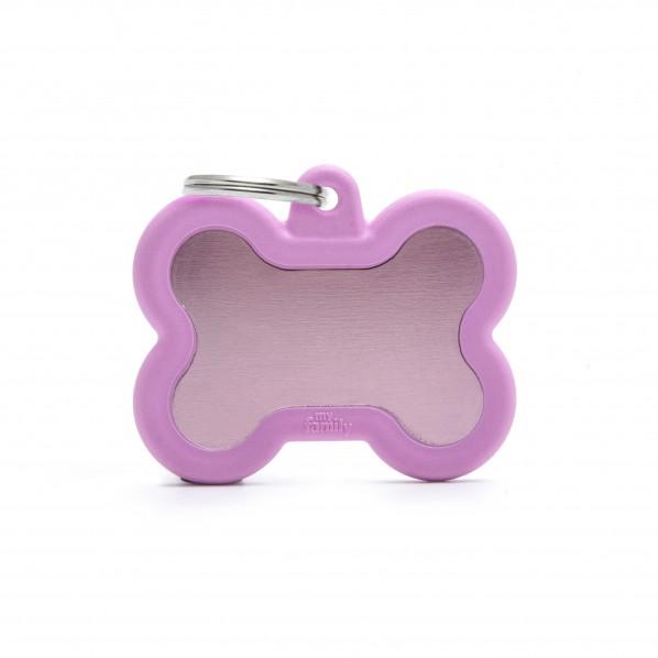 My Family Hush Bone Dog Id Tag Pink Medium - PetBuy