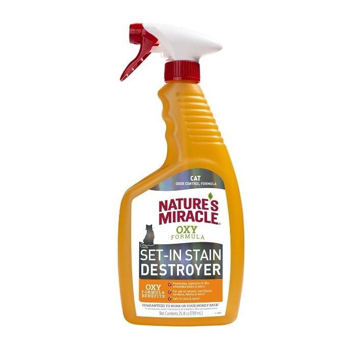 Nature's Miracle Oxy Set In Cat Stain Destroyer Spray 709ml - PetBuy