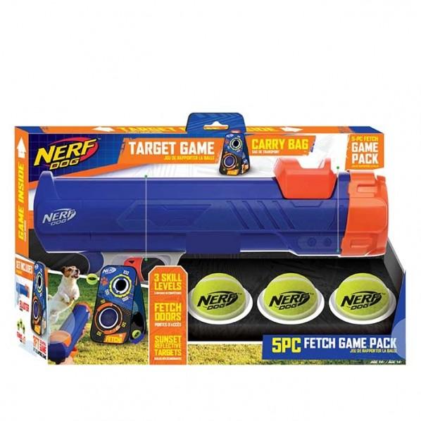 Nerfpet Blaster, Tennis Balls & Target Game Dog Toy Multi - PetBuy