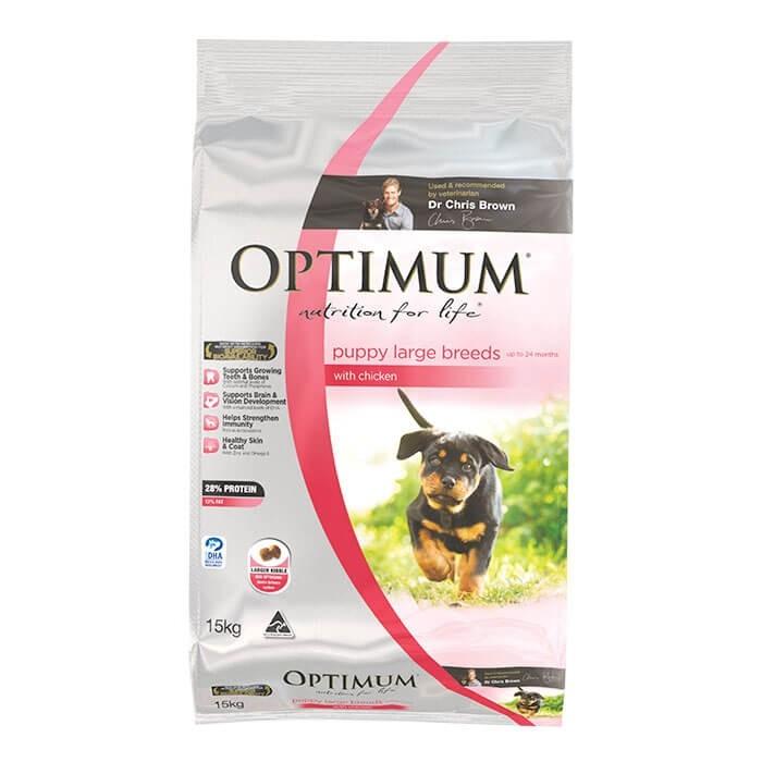 Optimum Chicken Large Breed Puppy Food 15kg - PetBuy