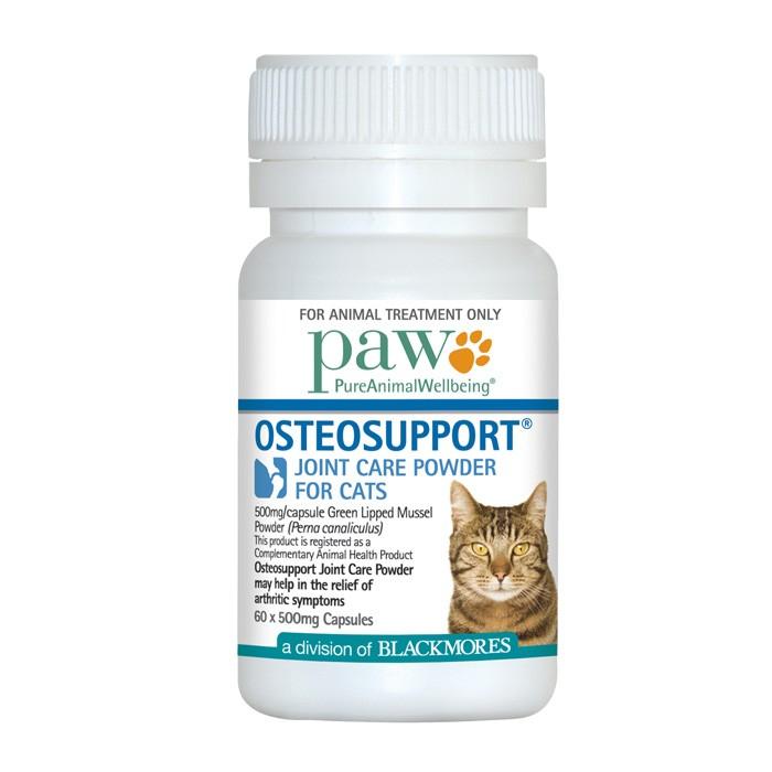 Paw Osteosupport Joint Care Powder For Cats 60 Capsules - PetBuy