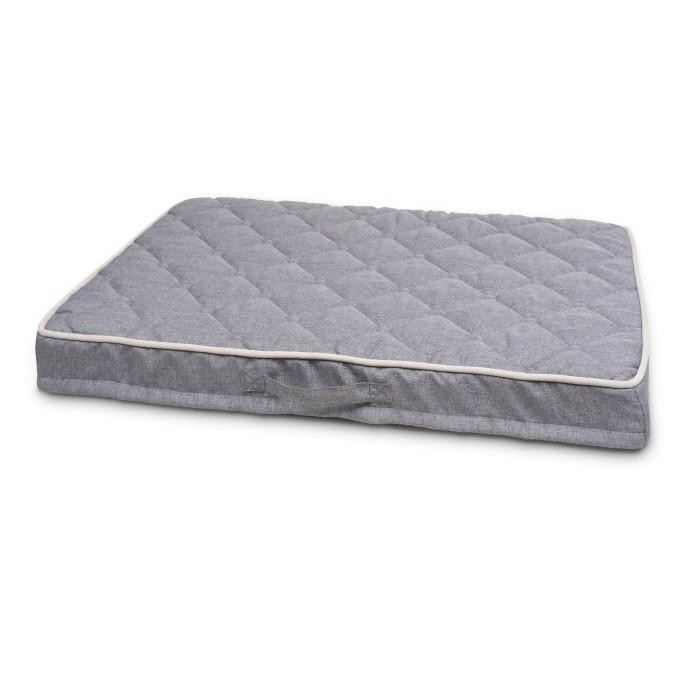 Petlife Odour Resistant Ortho Quilted Dog Mattress Grey - PetBuy