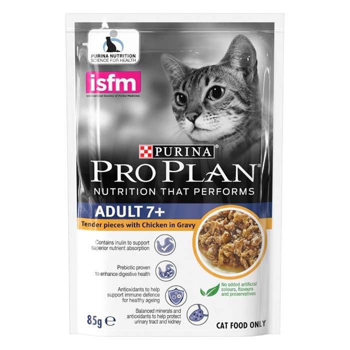 Pro Plan Chicken 7+ Senior Cat Pouch 85gx12 - PetBuy