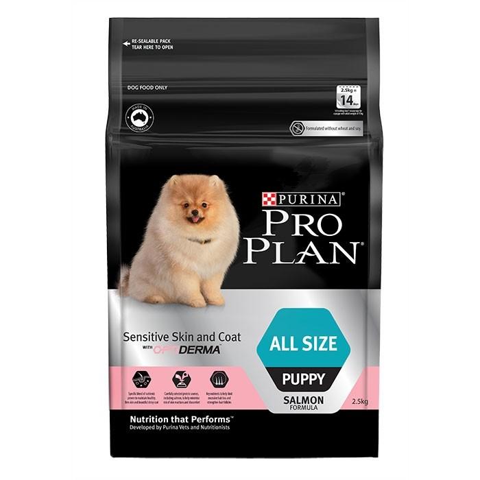 Pro Plan OptiDerma Sensitive Skin Salmon Puppy Food 2.5kg - PetBuy