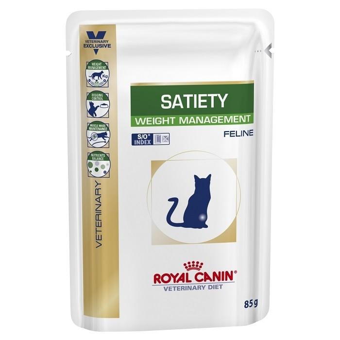 Royal Canin Veterinary Satiety Weight Management Cat Pouch 85Gx12 - PetBuy