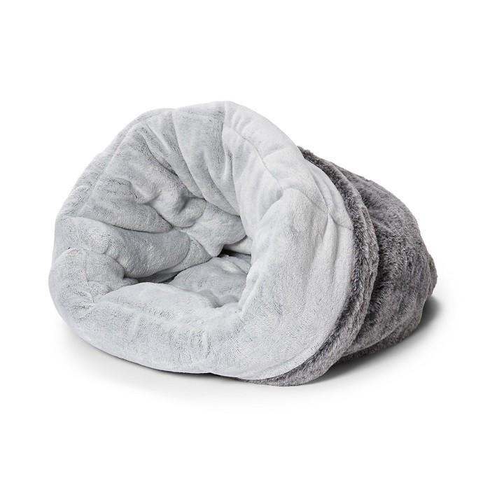 Snooza Faux Fur Cat Snug Bed Chinchilla - PetBuy