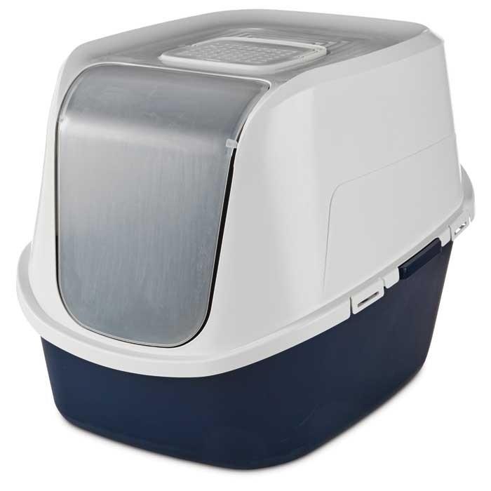 So Phresh Mega Enclosed Cat Litter Box Navy Xlarge - PetBuy