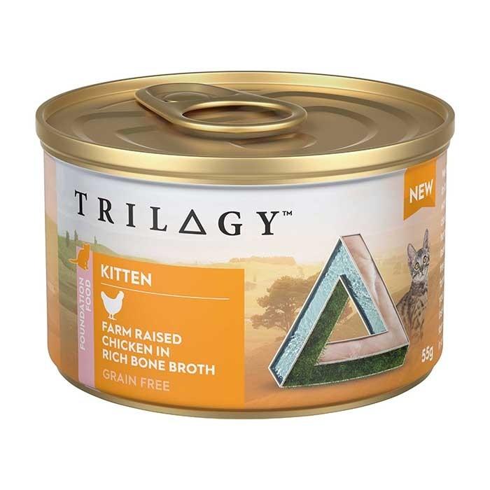 Trilogy Chicken In Bone Broth Kitten Food 55gx24 - PetBuy