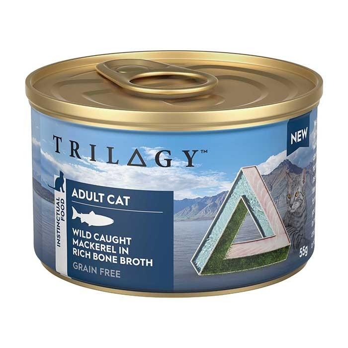 Trilogy Mackerel In Bone Broth Adult Cat Food 55gx24 - PetBuy