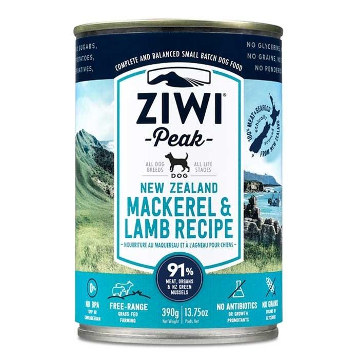 ZiwiPeak Mackerel & Lamb Adult Dog Can 390gx12 - PetBuy
